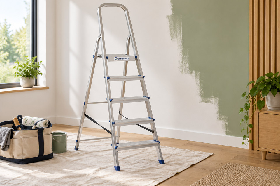 comesouce branded aluminium folding ladder