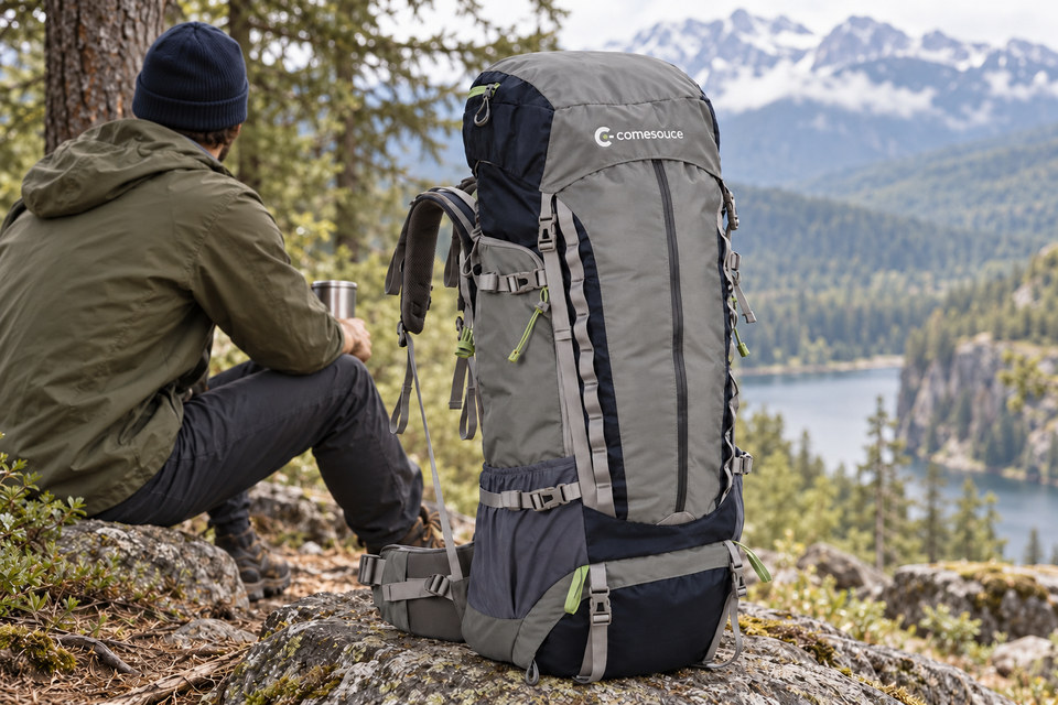 comesouce branded hiking backpack